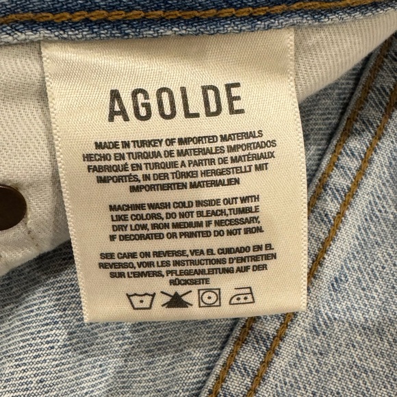 NEW AGOLDE 28 V-Waist High-Rise Straight Baggy Jeans Anthropologie
Faded Denim - Picture 11 of 15
